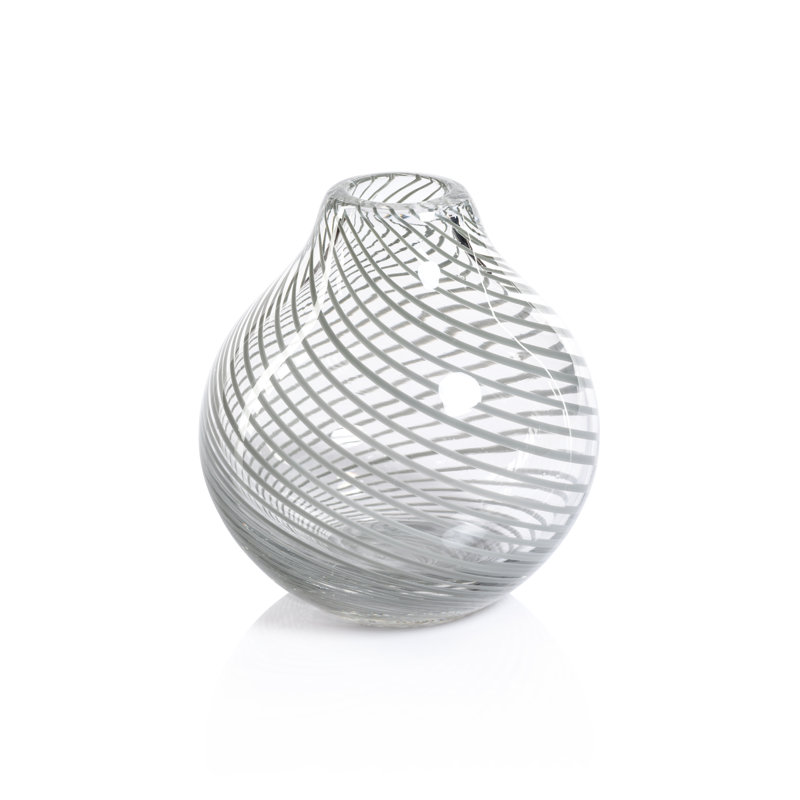 Vase de table en verre Josselynn, Vert / Transparent