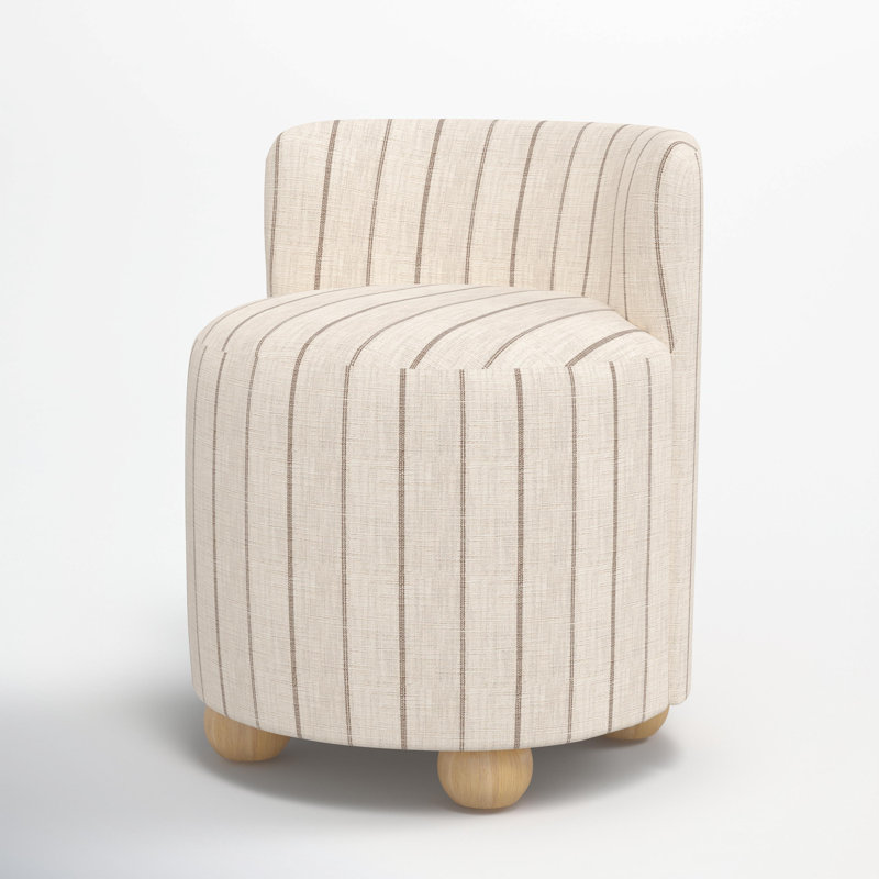 Fauteuil de coiffeuse Bee, Rayures gris anthracite Fritz