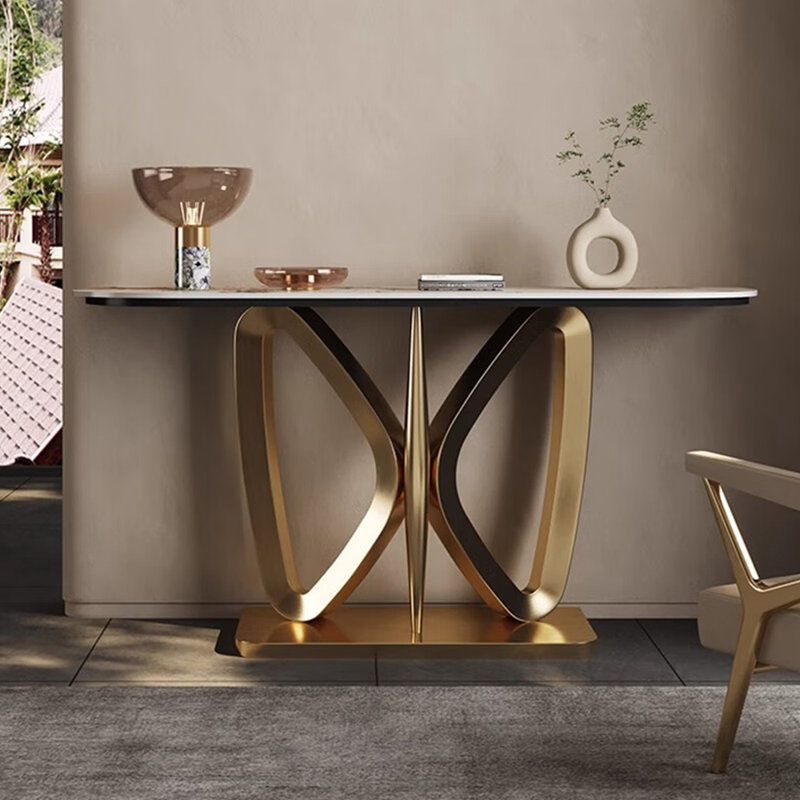 Console de style moderne en pierre frittée, H 33,4 po x l 59 po x P 13,7 po
