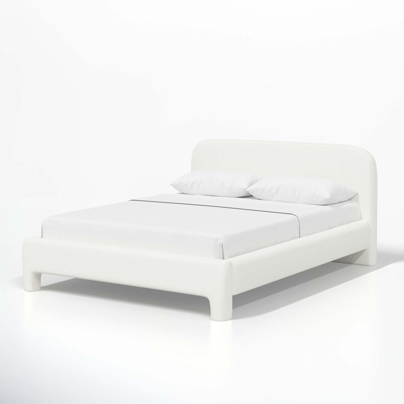 Illy Upholstered Standard Bed, King, Zuma White Textured Linen