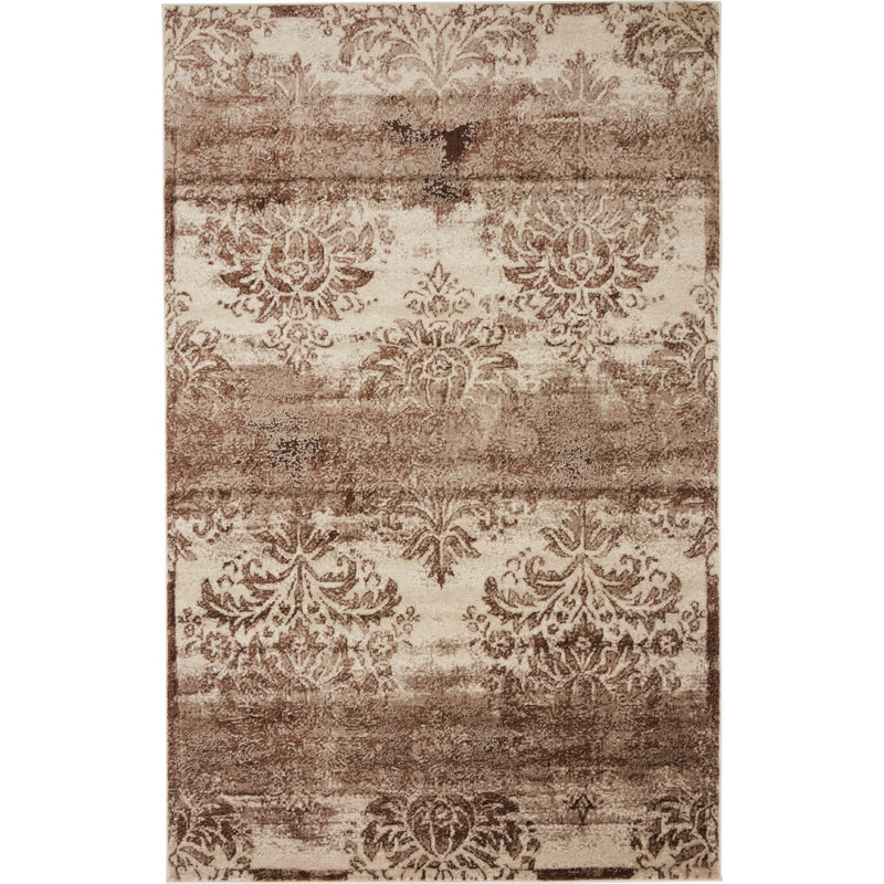 Tapis beige foncé / crème Mathieu