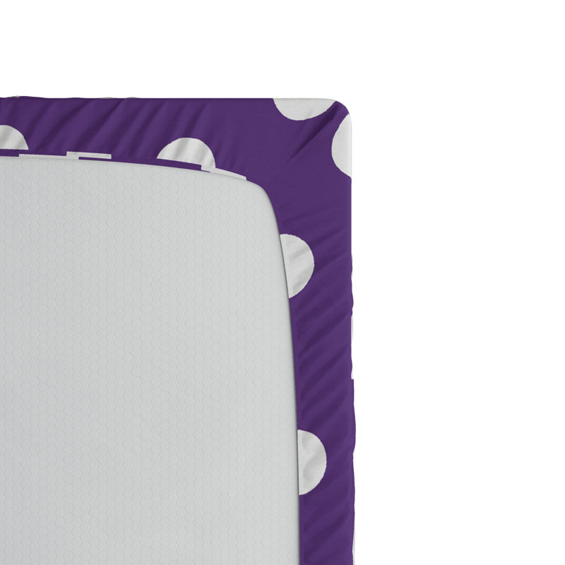 Microfiber Polka Dots Fitted Sheet, Queen Fitted Sheet