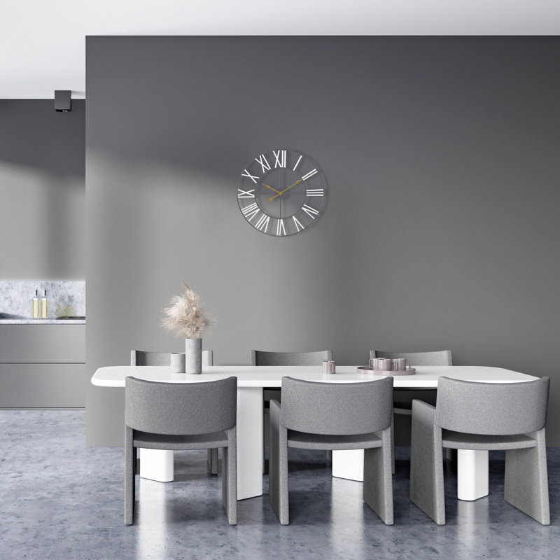 Horloge murale 12 po , Petit, Blanc