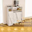Table de salle à manger pliante multifonctionnelle extensible avec roulettes, table de salle à manger à abattants avec buffet mural et rangement, table rectangulaire pliable peu encombrante pour petits appartements, cuisine, salon, blanc