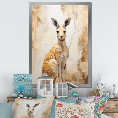 Minimal charmant kangourou sur toile