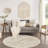Vintage Distressed Non Slip Washable Area Rug(Beige)-471609313