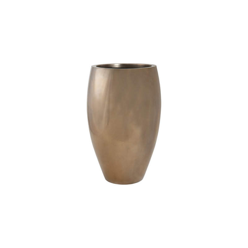 Classic Planter, Polished Bronze, 41" H x 28" W x 28" D 