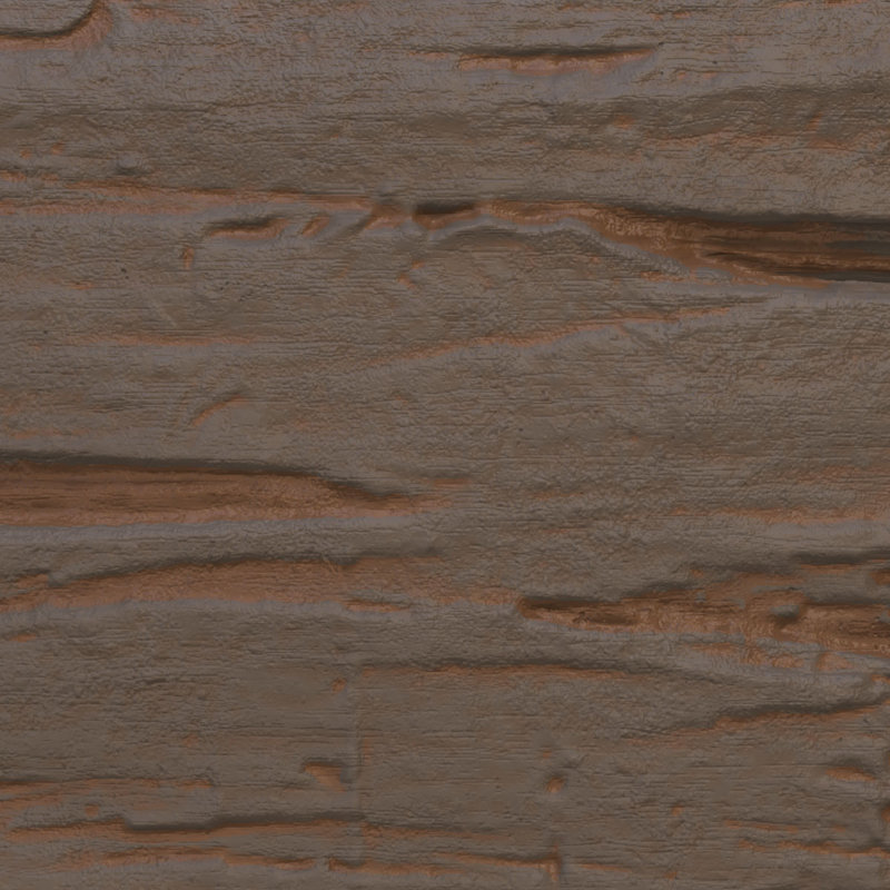 Hand Hewn Endurathane Faux Wood Beam Plank, 6" H x 144" W x 1" D, Cedar Bark