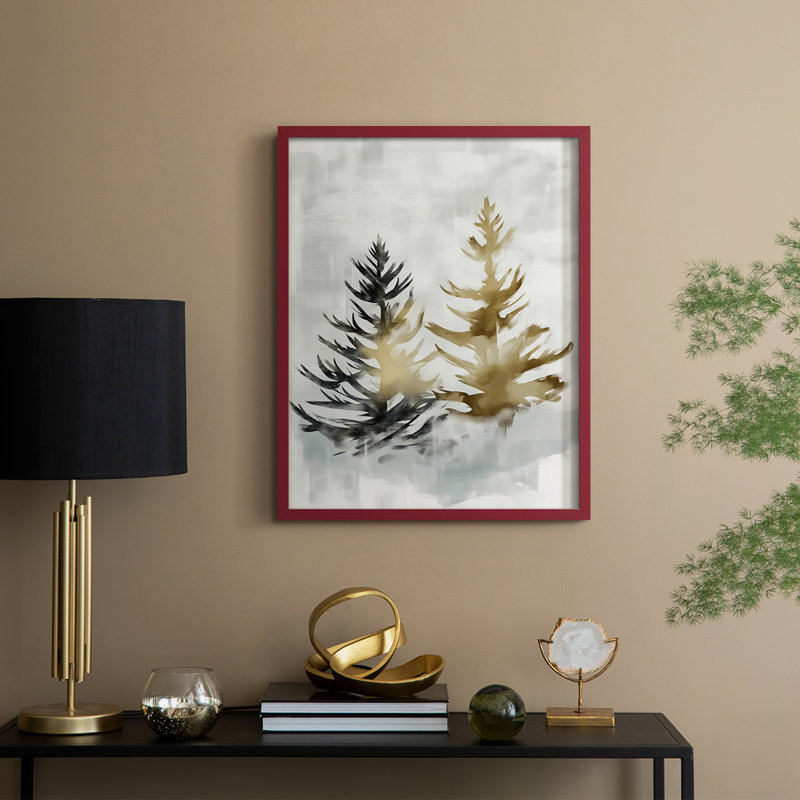 Reproduction encadrée - bois massif, H 11 po x l 9 po, Rouge