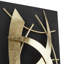 Metal Dimensional Abstract Home Wall Decor with Black Wood Backing-2043270854