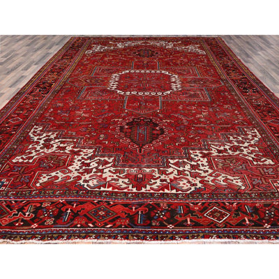 Thurmont One-of-a-Kind 10'2" X 13'8" 1960s Wool Area Rug Red