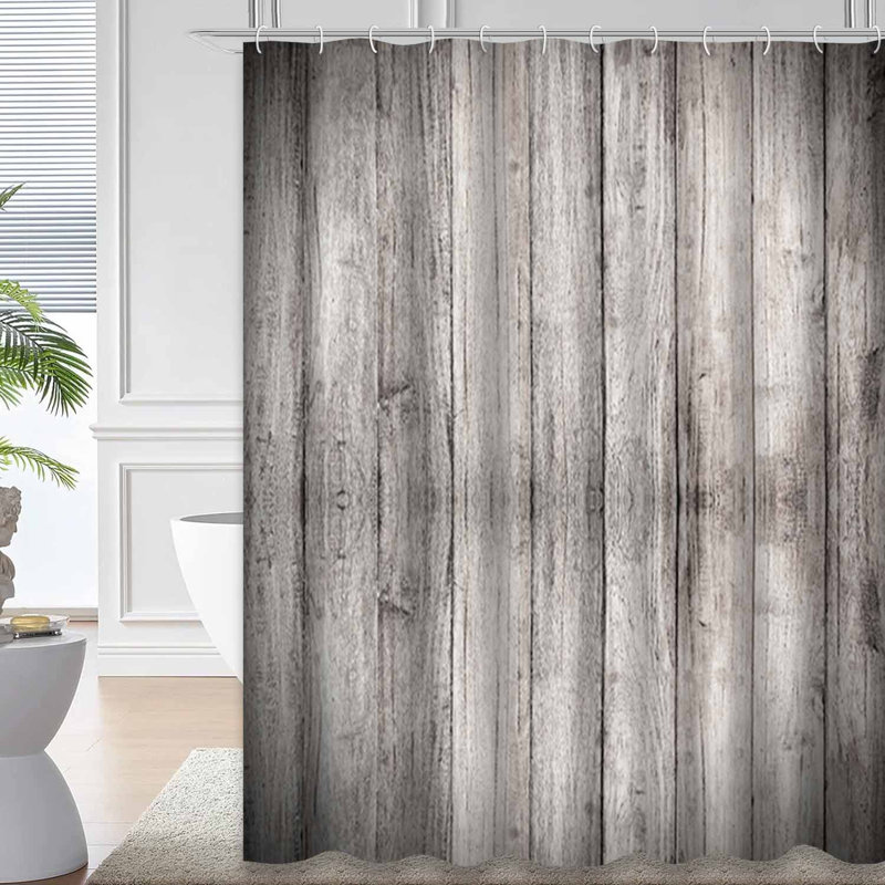 Plancher décoratif gris foncé à panneau abstrait en bois gris avec 12 crochets, L 72 po x l 72 po