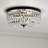 Ettinger 11.8" W 3-Light Metal and Crystal Drum Flush Mount