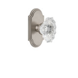 Grandeur Arc Plate Passage with Biarritz Crystal Door Knob