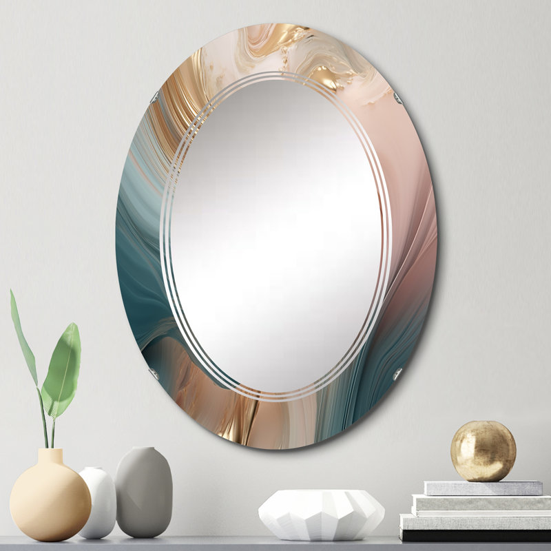 Broglen - Miroir mural moderne ovale, 30 po x 20 po