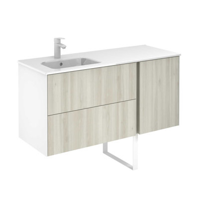 Ensemble de meuble-lavabo de salle de bain simple fixé au mur 48 po Northglenn