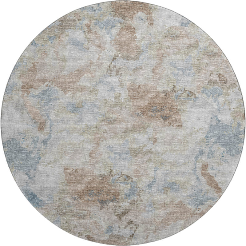 Premium Machine Washable Hintzen AMF67 Moody Rug, Round 8'