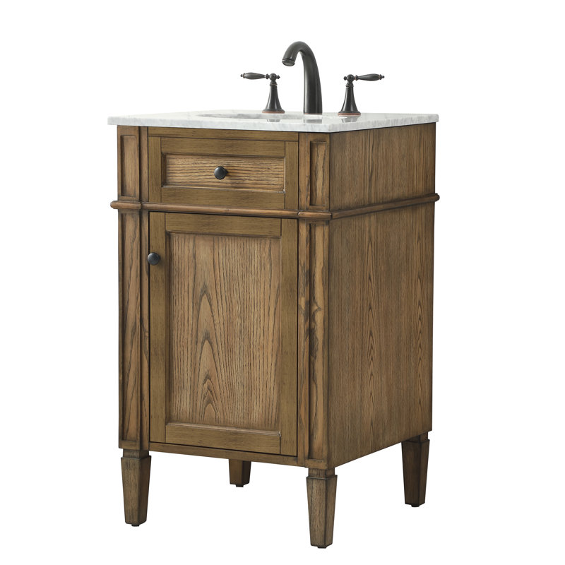 Ensemble de meuble-lavabo simple 21 po Rivers, Brun foncé
