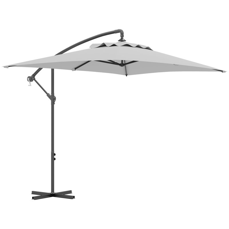 294cm Market Parasol, Light Grey