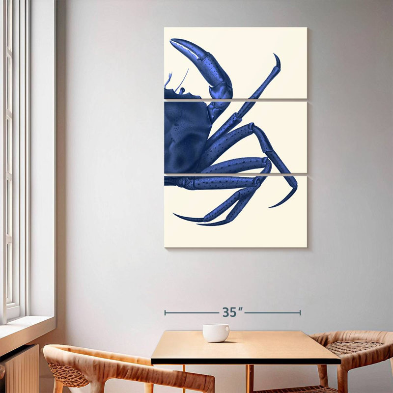 Brampt Contrasting Crab In Navy Blue B, 65" H x 42" W