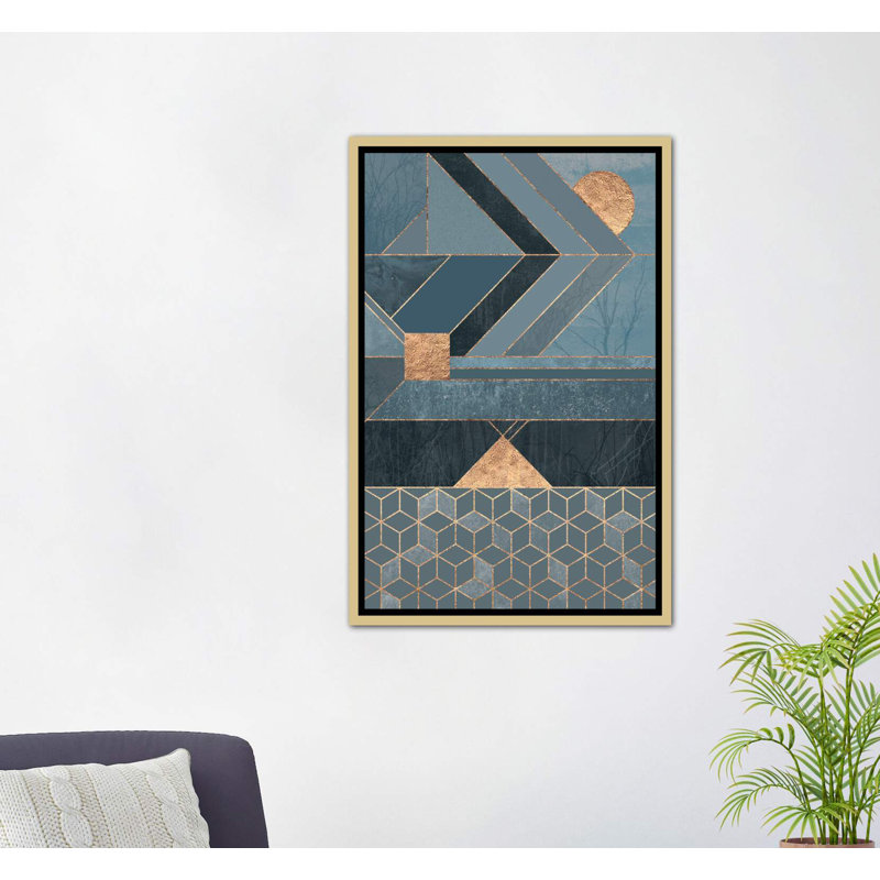 « scandinavie blue » par elisabeth fredriksson-impression sur image, H 60 po x l 40po x P 1,5 po, Toile encadrée d'or