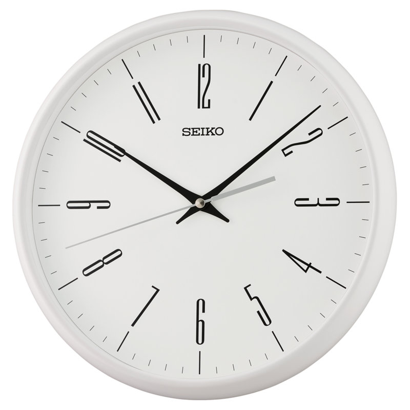 QXA786WLH Wall Clock, White, White