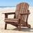 Outdoor Oversize Wooden Folding Adirondack Chair - Pre - Assembled For Poolside And Garden Spaces-716562759