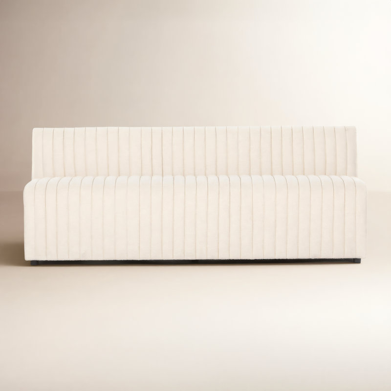 Brandt Upholstered Bench, 31.5" H x 82" W x 28" D, Capri Oatmeal Boucle