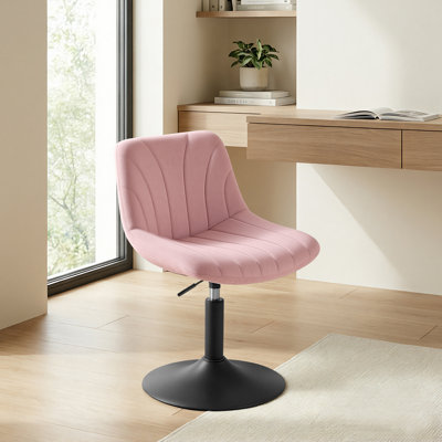 Swivel Upholstered Adjustable Height Counter Stool with Metal Frame