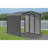 Arrow 15 x 10 ft Charcoal Carport with 2-sided Enclosure-100015468