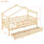 Lit simple simple avec tiroirs de rangement - Structure en bois de pin massif, couleur naturelle, spacieux, têtes de lit incluses, deux tiroirs spacieux en bois, structure,