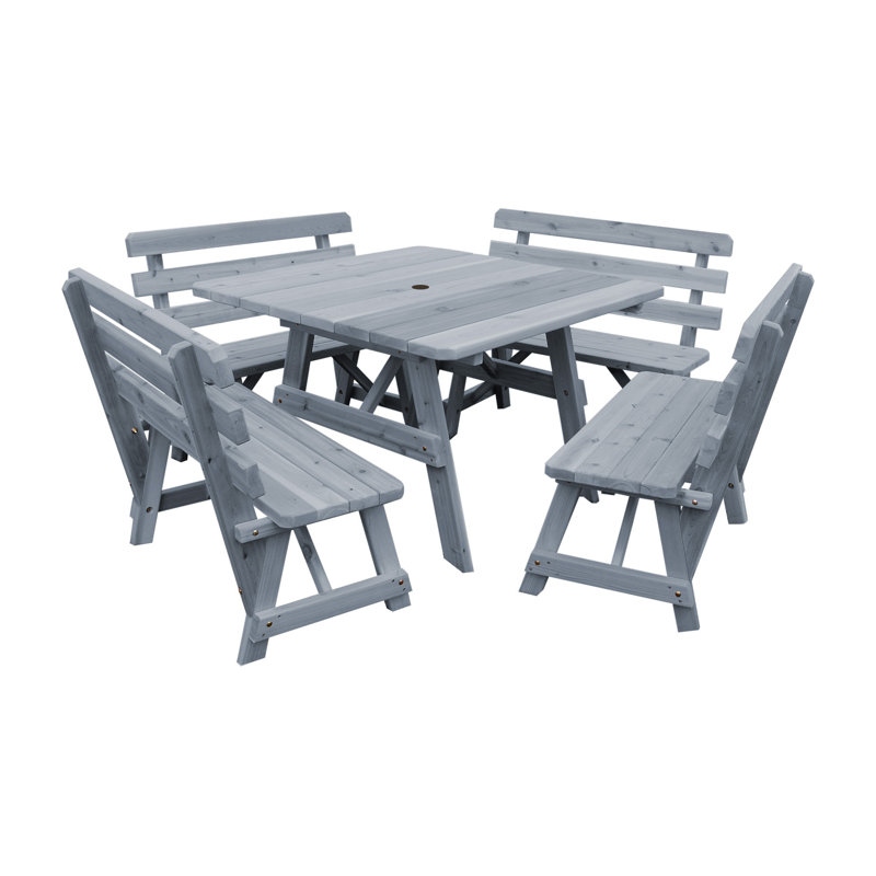 Table de pique-nique 43 personnes Bermondsey, Teinture grise
