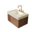 Meuble-lavabo flottant avec espace de rangement multifonctionnel et 3 trous de robinet pré-percés-76202678-76202673