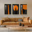 Abstrait aluminium encadré, ensemble de 3 reproductions d'art encadrées sur toile 3-1968466702-1968464794