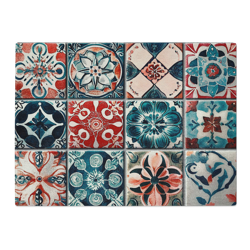 Moroccan Tiles Vol.2  Glass Chopping Board