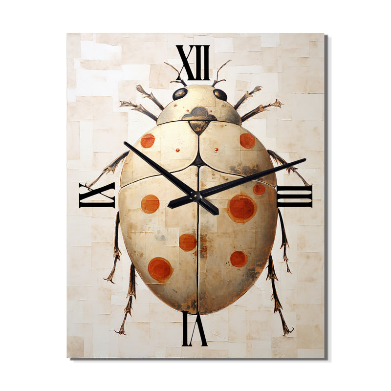 Gilverto - Horloge murale coccinelle rétro, Petit
