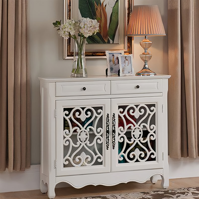 American-style country-style side cabinet, Cream