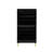 Freestanding 3 Door Shoe Rack, Modern Entryway Storage, 44Lb Load Capacity, Natural & Spandex, -, Finish, Gold Handle, Double Shelf, Metal Base With Slip, Black, Particle Board, Straightforward-1601422751