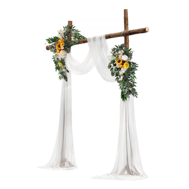Fabric Backdrops & Signs, Yellow/White, 91cm H x 61cm W x 2.5cm D