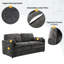 Coussin 68,8 po, chenille grise, double couche confortable pour une utilisation à domicile-931705716