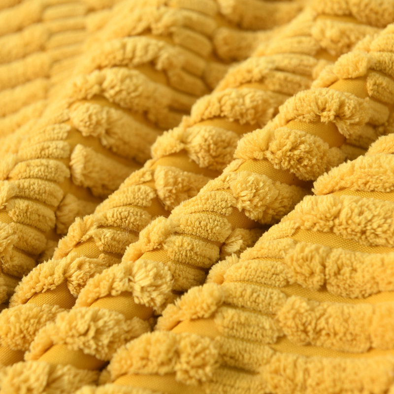  Housse pour repose-pieds Boucle, Jaune, Carré 16 po