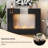 39.37"Black Modern Simulated Flame Electric Fireplace Humidifier-118508729-118508726