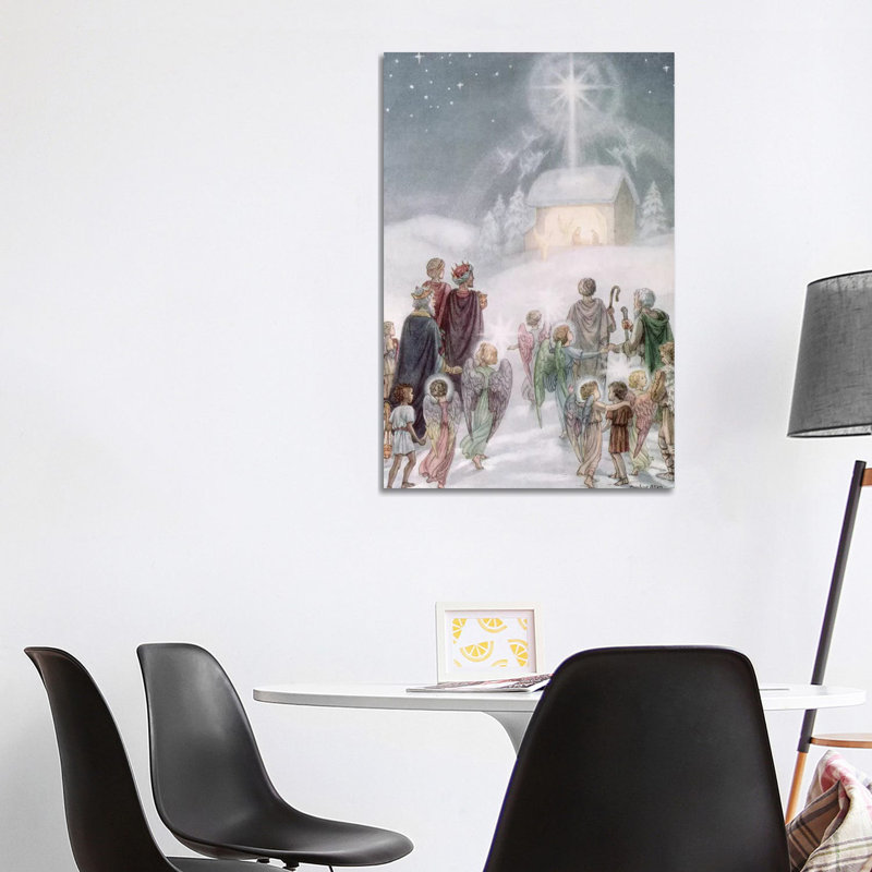 A Christmas Card From A Watercolour by Daphne Allan - Wrapped Canvas Print, 101.6 cm H x 66.04 cm W x 1.91 cm D