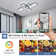  90Cm 3-Light Dimmable LED Flush Ceiling Light With Remote