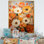 Orange Fiery Blooms 3 - art mural souci
