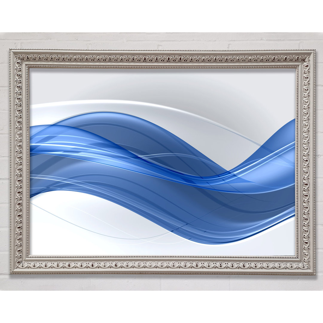 The Flow Of Blue Serenity - Einzelner Bilderrahmen Kunstdrucke