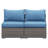 Candiance Wicker Armless Patio Chair with Cushions-1518086172