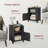 Bauman Farmhouse Nightstand, Bedside Table with a Cabinet and Open Compartment-73822925