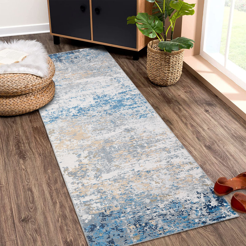 Emeliana Washable Rug, Tapis de couloir 2 pi x 6 pi