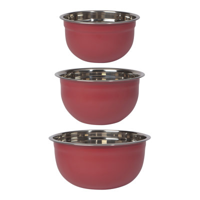 Stainless Steel 3 Piece Nested Mixing Bowl Set